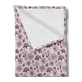 thumbnail image 2 of Floral Soft Flannel Fleece Throw Blanket, Demonstration of Romantic Pattern with Lineart Flowers Scenery, Cozy Plush for Indoor and Outdoor Use, 50" x 60", Baby Pink and Charcoal Grey, by Ambesonne, 2 of 5