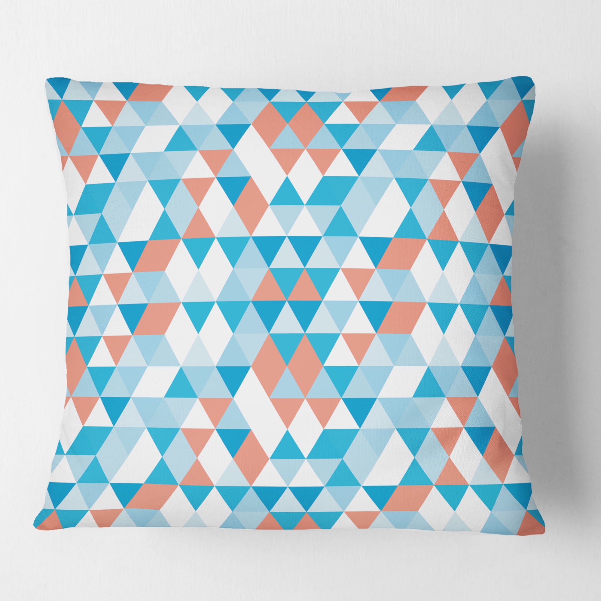 Designart Triangular Retro Design II' Mid-Century Modern Throw Pillow - 18x18