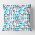 thumbnail image 2 of Designart Triangular Retro Design II' Mid-Century Modern Throw Pillow - 16x16, 2 of 2