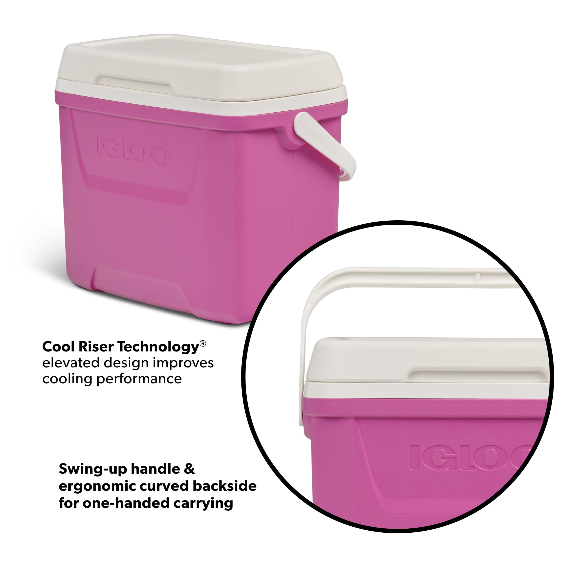Igloo 28 QT Laguna Hard-Sided Ice Chest Cooler, Pink