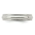 thumbnail image 4 of Sterling Silver 4mm Half Round Milgrain Size 11 Band, 4 of 5
