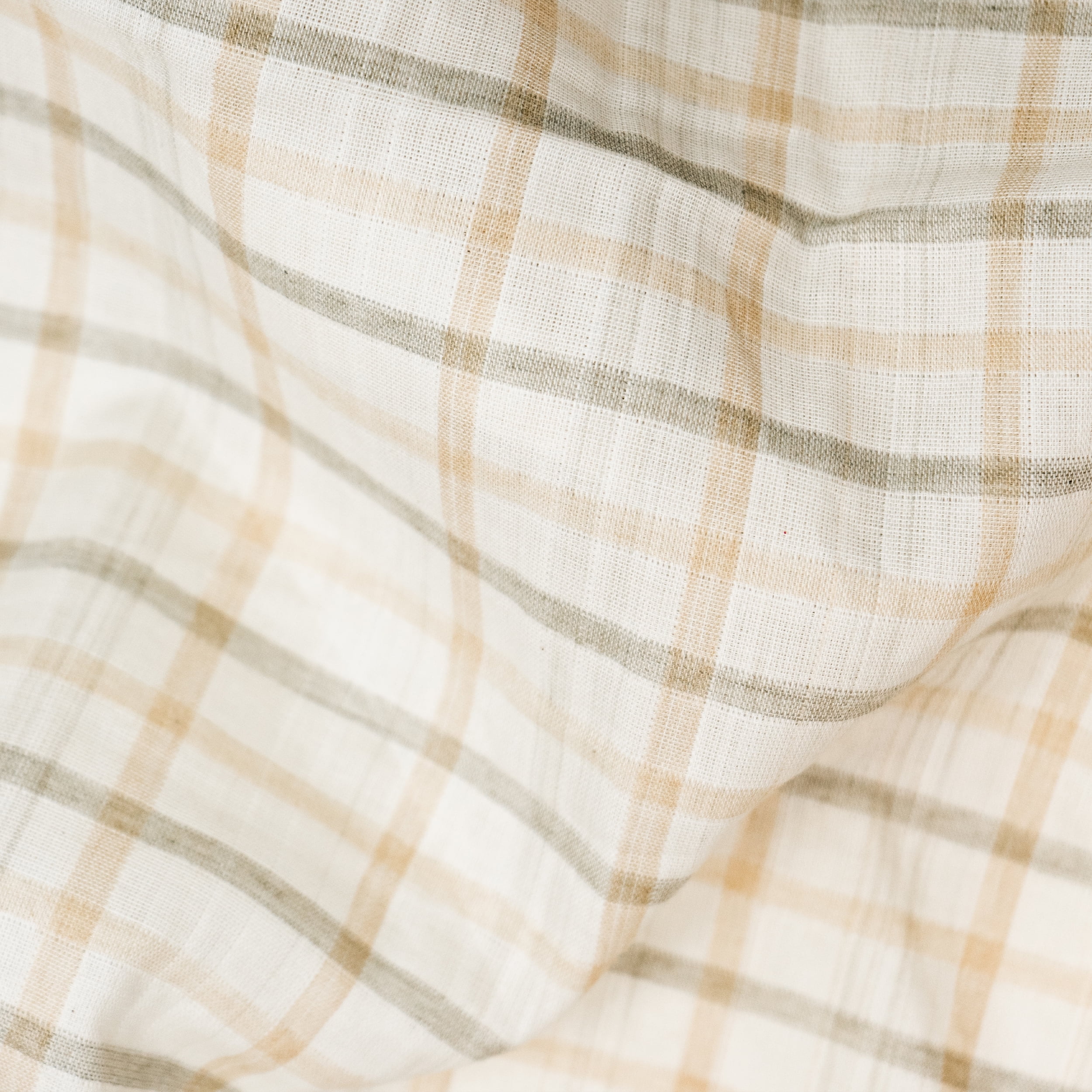 Roc-lon 100% Organic Cotton, 60"/61", Sewing Craft Fabric, 2-layer Yarn Dyed Muslin, Plaid, Cut by Yard