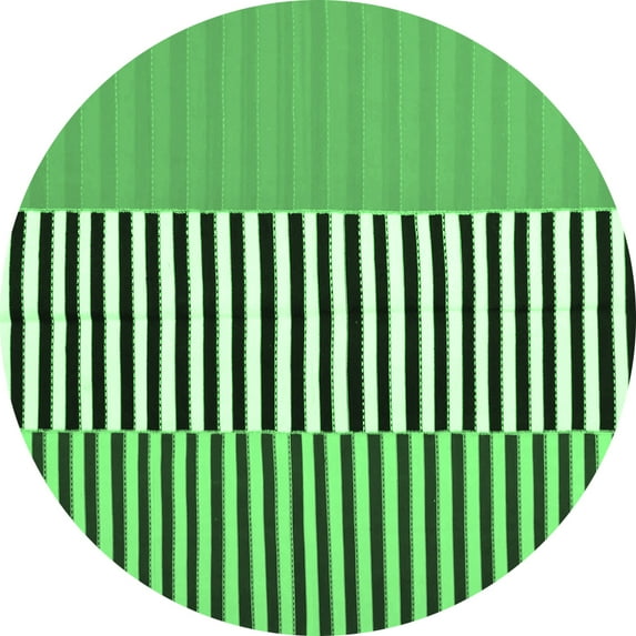 Ahgly Company Indoor Round Abstract Emerald Green Contemporary Area Rugs, 5' Round