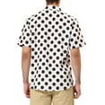 thumbnail image 3 of INSPIRE CHIC Men's Summer Polka Dots Shirt Button Down Short Sleeves Pattern Shirts M White, 3 of 7