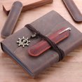 thumbnail image 3 of Miangastore Leather Pen Case Holder Handmade Fountain Multi Pens Pouch Leather Pen Protective Sleeve Cover (Brown), 3 of 8