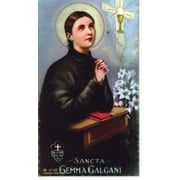 Autom St. Gemma Galgani - Relic Laminated holy card - Blessed by Pope Francis, 4.25 Inch x 2.5 Inch