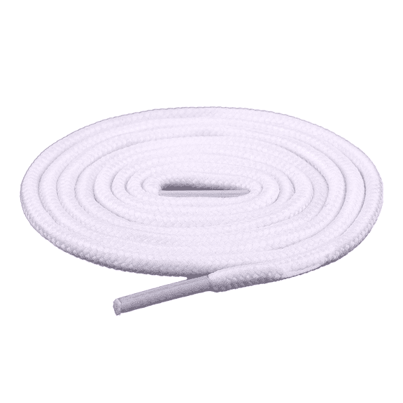 TELOLY 2Pcs Shoe Laces Multiple Colors Option Shoe Laces for Sneakers Round Shoelace Shape Shoelaces White