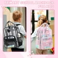 thumbnail image 5 of DAKIMOE Clear Backpacks for School Small Clear Book Bag Heavy Duty Pvc Transparent Backpack Stadium Approved See Through Book Bags, Pink Tie-Dye, 5 of 8