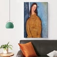 thumbnail image 4 of Amedeo Modigliani Print Painting Jeanne Hebuterne in A Yellow Jumper Canvas Art Poster and Wall Art Picture Print Modern Family bedroom Decor Posters 16x24inch(40x60cm), 4 of 6