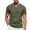 Army Green, variant on Notch Neck T Shirt Men Cozy Short Sleeve Summer Tshirts Casual Stretch Muscle Solid Color Tee Brown L