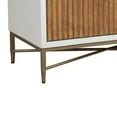 thumbnail image 3 of Eli 64 Inch TV Media Entertainment Center Console 3 Drawers White Gold, 3 of 7