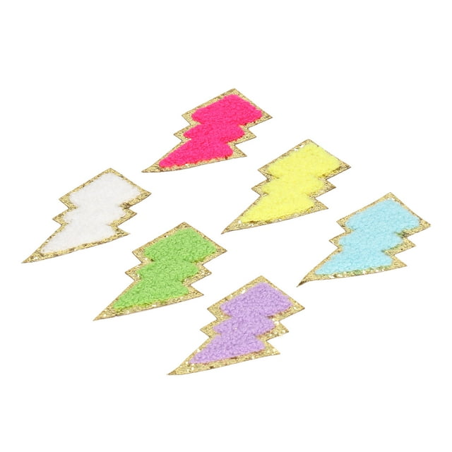 Parches para Chaqueta Jadeshay 6 Piezas Termoadhesivos Lightning