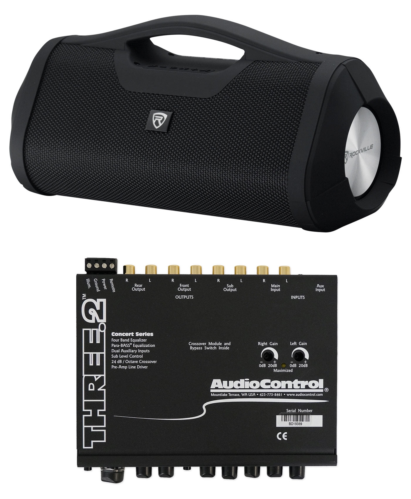 AudioControl THREE.2 EQ Car Equalizer w/ Crossover Control + Bluetooth ...
