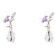 thumbnail image 4 of Estatuilla de flores Cateissary de Cristal Púrpura 2piezas, 4 of 6