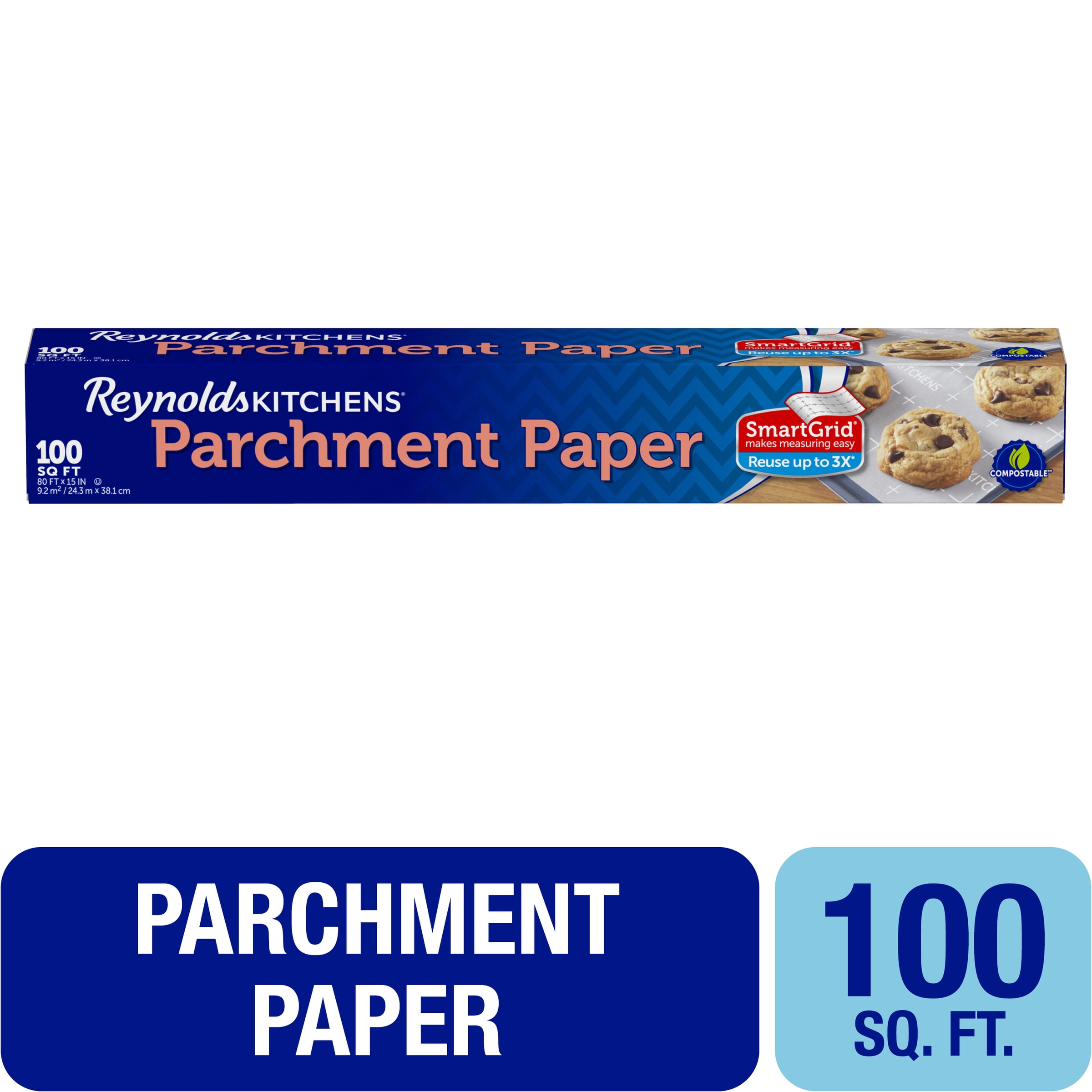 Reynolds Kitchens Parchment Paper with SmartGrid, 100 Square Feet
