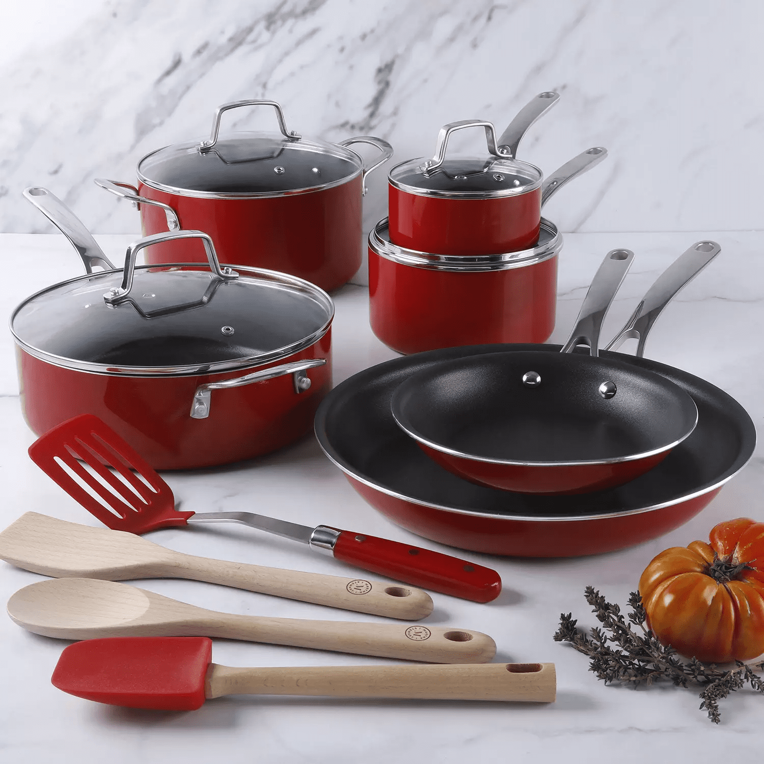 Details about   Martha Stewart 12-Piece Hard Anodized Aluminum Cookware SetS 
