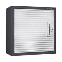 Seville Classics UltraHD Solid Steel Lockable Wall Cabinet Organizer, w/ Adjustable Shelf, Graphite, 24" W x 12" D x 24" H