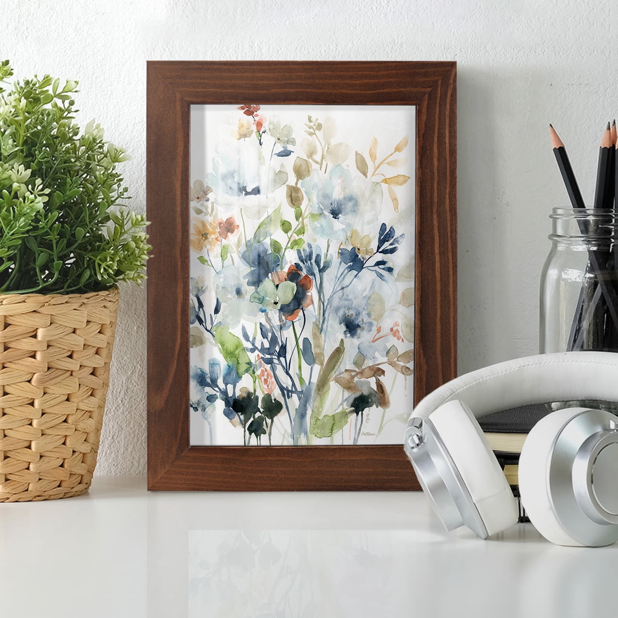 Holland Spring Mix -Framed Print w/glass-Chestnut