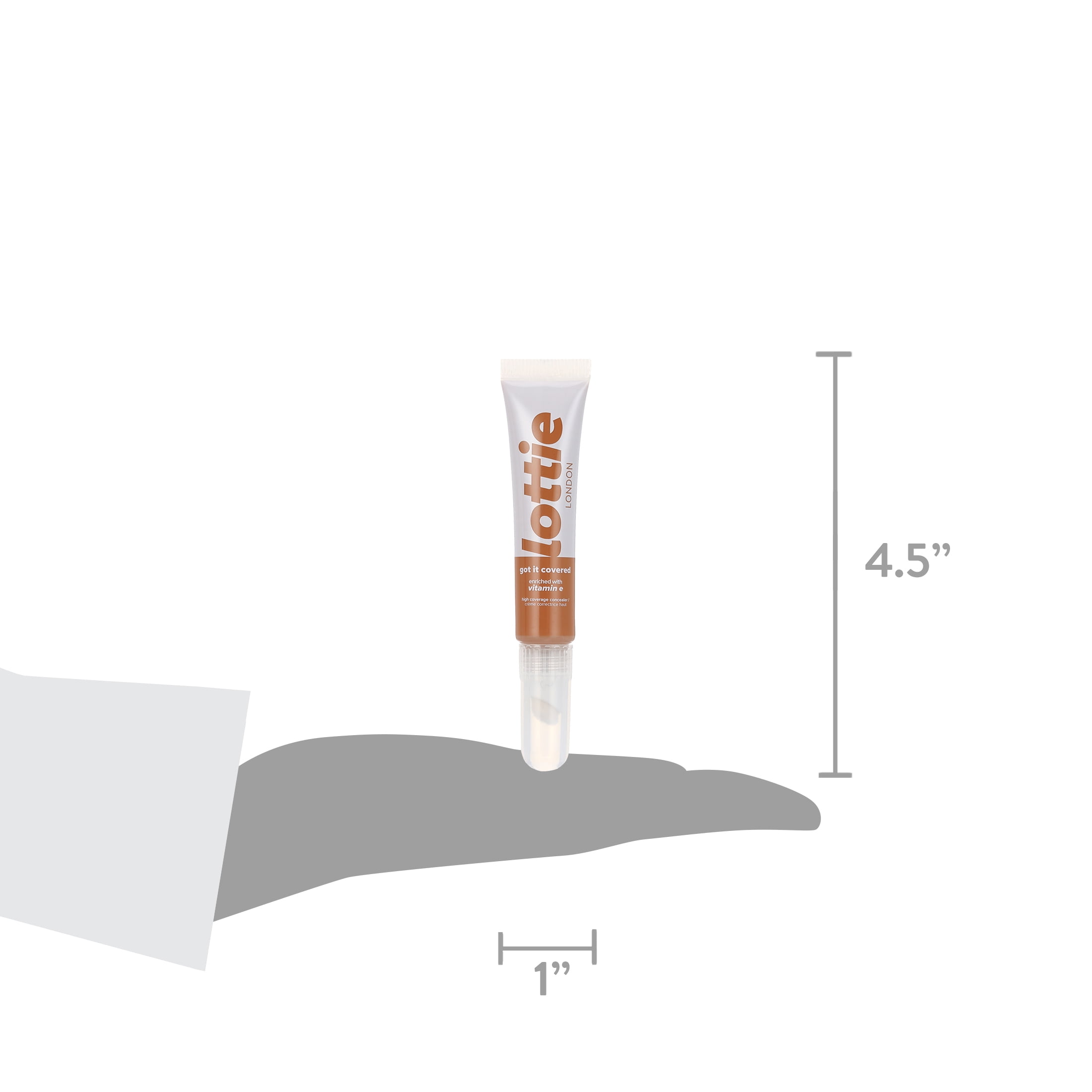 Lottie London Got It Covered, Sponge Applicator Liquid Concealer, Caramel, 0.27 fl oz