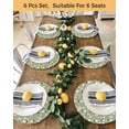 thumbnail image 4 of 15 Inch Round Placemats Set of 6, Christmas Snowman Green Non Slip Heat Insulation PP Table Mats, Winter Snowflakes Xmas Retro Washable Place Mats for Kitchen Dining Party Table Decor, 4 of 7