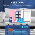 thumbnail image 3 of Mini Fridge Pink, 4 Liter/6 Cans Skincare Fridge for Bedroom, 110V AC/12V DC Portable Thermoelectric Cooler and Warmer Small Refrigerators for Beauty & Makeup, Dorm Office and Car, 3 of 8