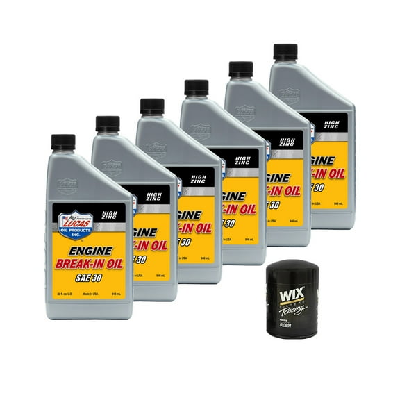 Lucas 10630 SAE 30/WIX 51061R SB-Chevy Break-In Oil Change Kit