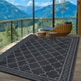 thumbnail image 4 of Gaderth Outdoor Rug,Waterproof Reversible Rug Patio Rug Modern Camping RV Plastic Straw Rug Geometric Area Rug for Backyard, Deck, Picnic, Porch, Beach, 4 of 10