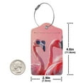 thumbnail image 4 of Fuzoiu Cool Flamingos Sunglasses Scene Print Premium Leather Luggage Tag,Travel Accessory,Luggage Tag for Suitcase Baggage Handbag Travel Bag,Name Card & Privacy Cover-1, 4 of 5