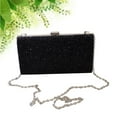 thumbnail image 3 of Tersarium Women Evening Dazzling Hard Case Flap Clutch Purses Handbag for Wedding Party (Black), 3 of 11