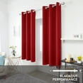 thumbnail image 3 of Deconovo Room Darkening Curtains Pack of 2, Energy Saving, Red, 42W x 54L Inch, Noise Reducing Thermal Insulated Drapes for Living Room, 3 of 6