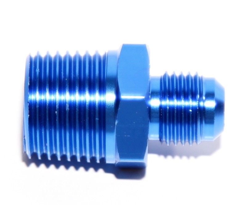 6AN AN-6 TO 1//2NPT Male Thread Aluminum Anodized Fitting Adapter BLUE