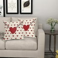 thumbnail image 4 of Valentines Day Pillow Covers 16x16 Inch Set of 2 Red Heart White Envelope Cotton Linen Decorative Throw Pillow Case Holiday Print Cushion Covers for Bedroom Sofa Living Room Chair Home Decor, 4 of 6