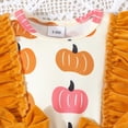 thumbnail image 5 of Ruyang Baby Girls Halloween Pumpkin Romper Dress Headband Ruffle Long Sleeve First Birthday Outfit Cute Fancy Dress Winter Clothes, 5 of 9