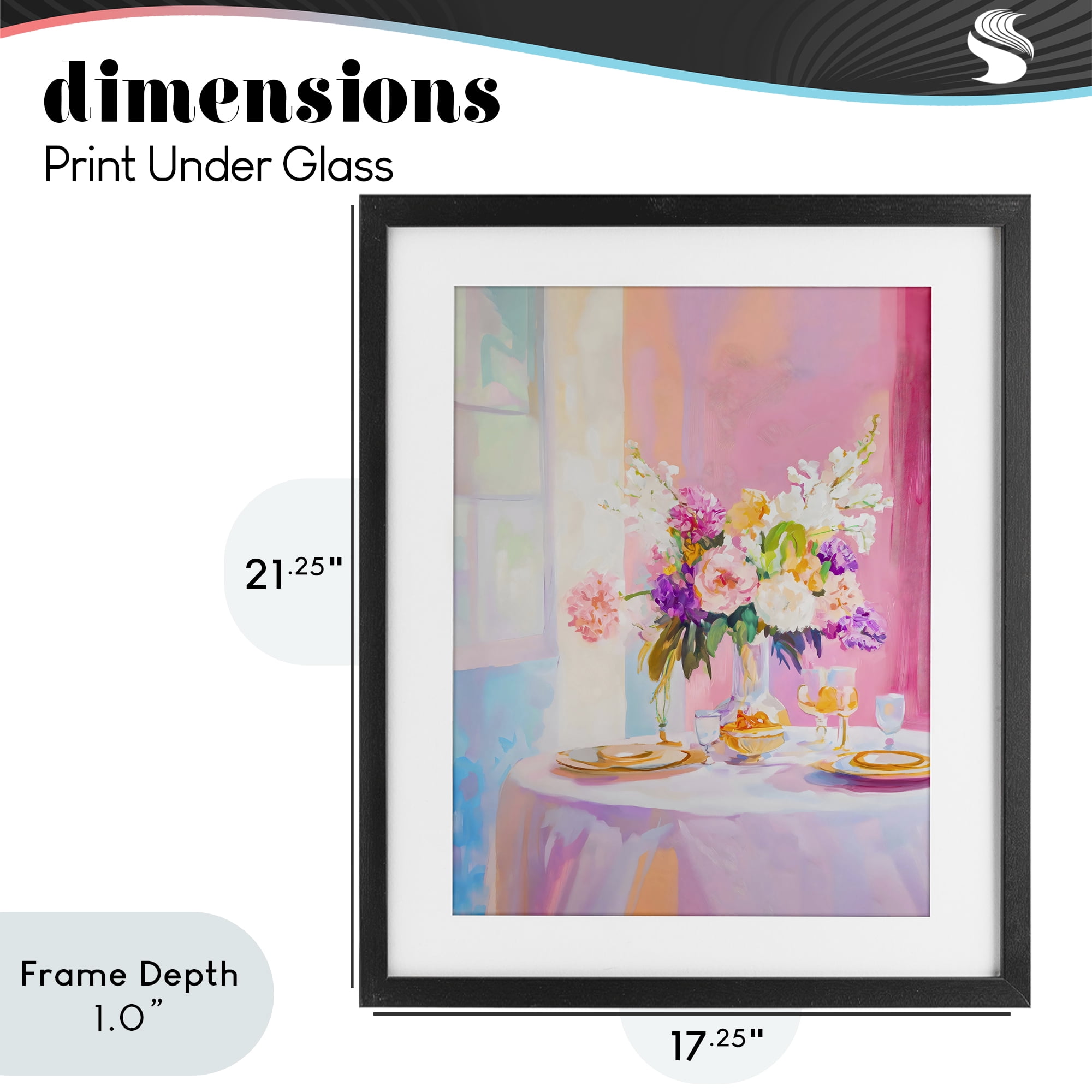 Stupell Industries Pink Brunch with Romantic Bouquet Black Framed Print Under Glass, design by The Prints Vibe