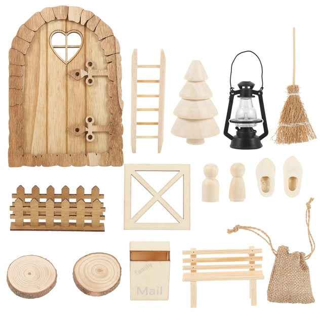 GOOHOCHY 1 juego de adornos navideños para casa de muñecas, accesorios, figuras, decoración navideña