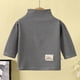 thumbnail image 1 of Blusas y camisas de manga larga con cuello redondo para niños, blusas de invierno de color liso con cuello redondo y manga larga para niñas, top de poliéster, 1 of 3