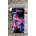 thumbnail image 3 of Ambesonne Nebula Quilted Bedspread Set 2 Pcs, Dusty Gas Cloud Stars, Twin Size, Purple Pink Navy, 3 of 3
