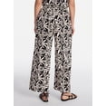 thumbnail image 4 of Time and Tru Women's Wide Leg Print Pants, Sizes XS-XXXL, 4 of 6