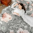 thumbnail image 4 of Castle Fairy Vintage Flower Bedding Comforter Set,Chic Floral Peony Queen Bedding Sets, 4 of 8