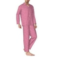 thumbnail image 2 of Naloa Fish Scales Men’s Pajamas Set - Long Sleeve Button Down Sleep Shirt and Pajama Bottoms Sleepwear Set-XX-Large, 2 of 7