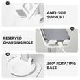 thumbnail image 3 of PAYOHTO Phone Stand for Desk Rose Gold Flower Shape Circular Bottom Rotates Adjustable Foldable 360° Rotation Charging Port Anti Slip for Video Calls Work, 3 of 7