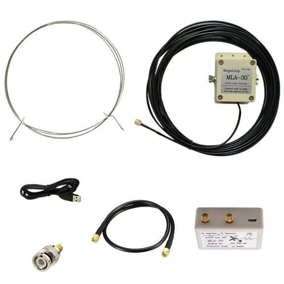 MLA-30 Plus Active Loop Antenna with Low-Noise Amplifier for SDR & Shortwave 0.5–30MHz