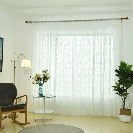 Pair 100*250cm Living Room Bedroom Curtain Tulle Door ...