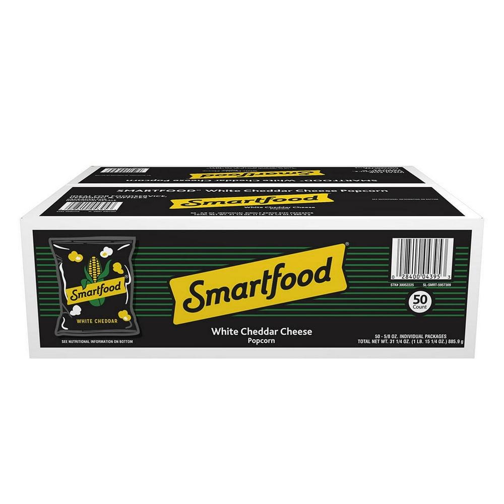 Smartfood GlutenFree White Cheddar Cheese Popped Popcorn, 0.625 Oz, 50