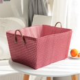 thumbnail image 2 of Japanese-Style Rattan Woven Laundry Basket, Foldable Household Storage for Clothes, Toys, and Sundries, Breathable and Durable Design, 2 of 6