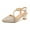 Gold, variant on kkdom Womens Sandals Heels Pumps Closed Pointed Toe Block Heels Slingback Casual Chunky Heels Office Shoes Gold Size 5.5