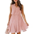 thumbnail image 3 of Babysbule Dresses for Women Fashion Women's Summer Casual V-Neck High Waist Sleeveless Short Dresses, 3 of 9