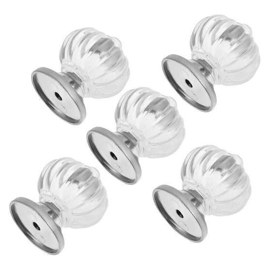 Cabinet Knobs for Home Use Durable Zinc Alloy and Acrylic 5 Pieces