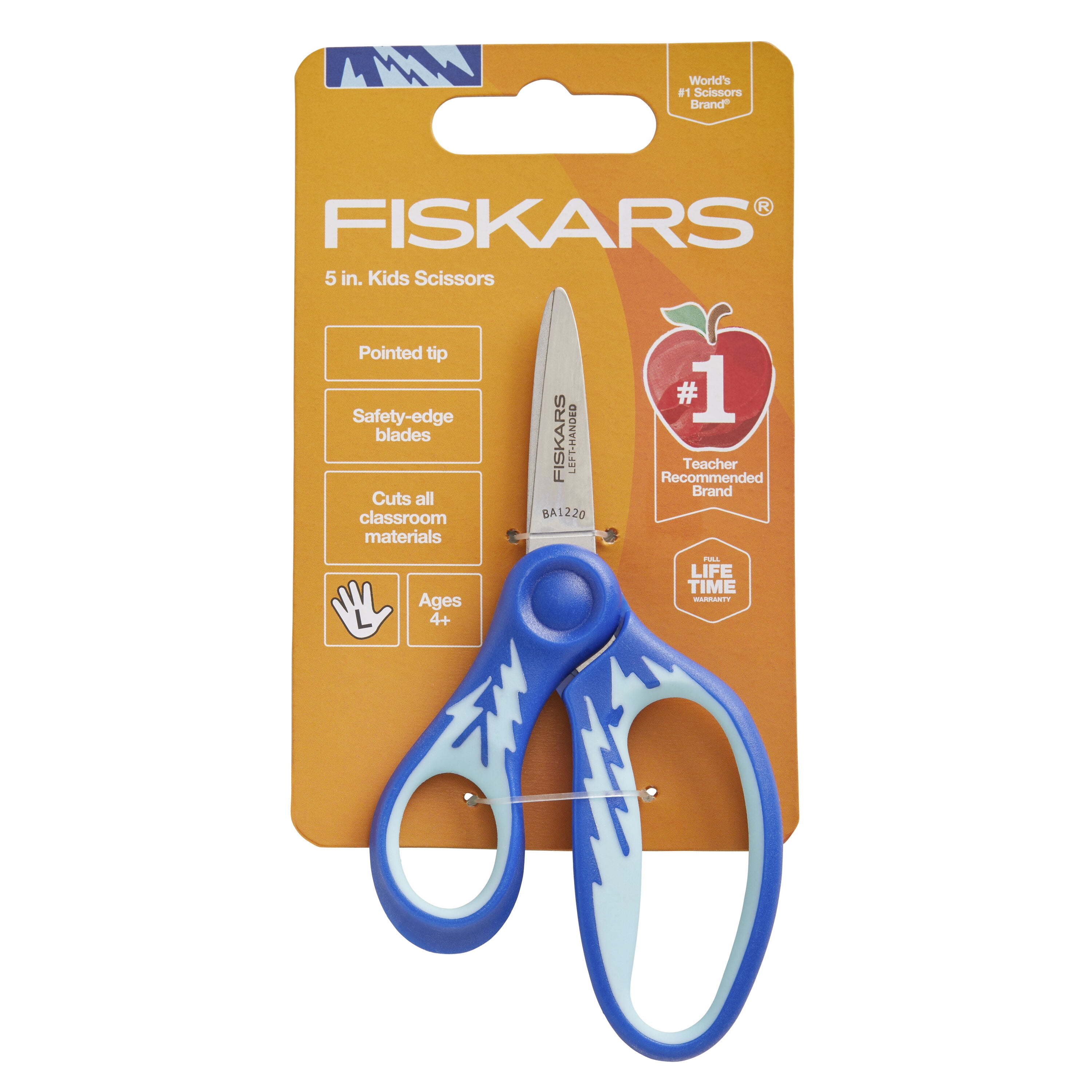Fiskars Soft grip 5 Inch PointedTip LeftHanded Scissor, 1 Piece