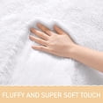 thumbnail image 2 of EVOIONOS White Round Hexagon Area Rug, 4x4 Feet, Soft Plush, Non-Slip, Comforts, Washable, 2 of 6